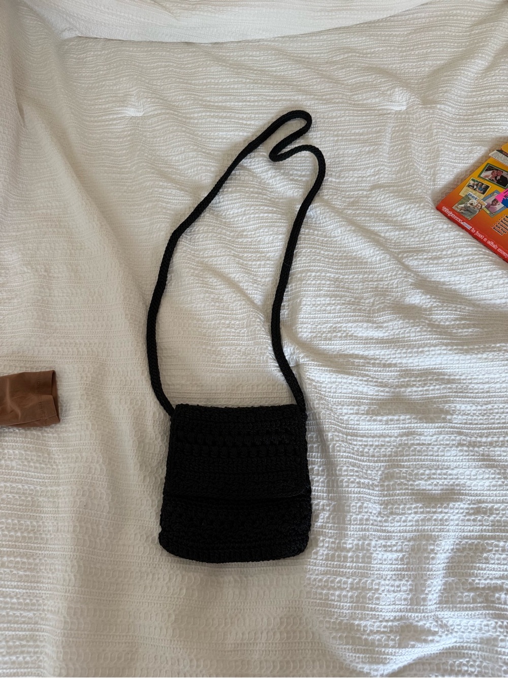 The Sak Black Crochet Crossbody Bag